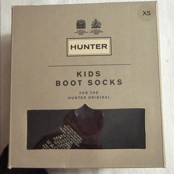 Hunter kids socks rubberized logo patch at rolled cuffs. Size XS (2 pairs ) - Picture 12 of 12
